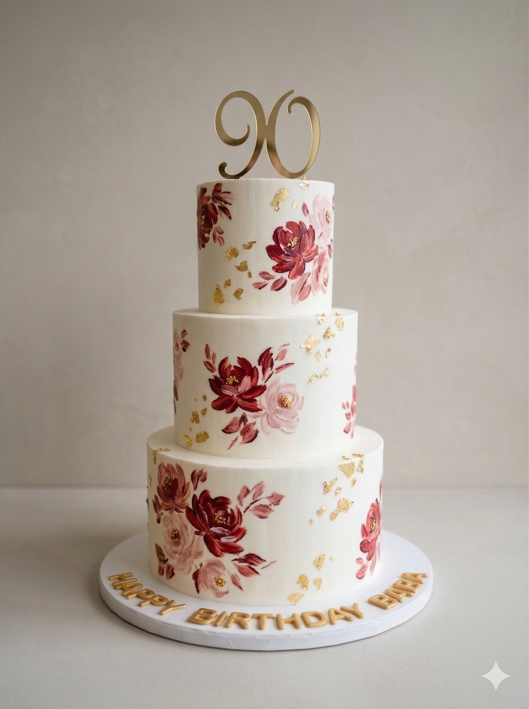 Custom 90th Birthday Cake