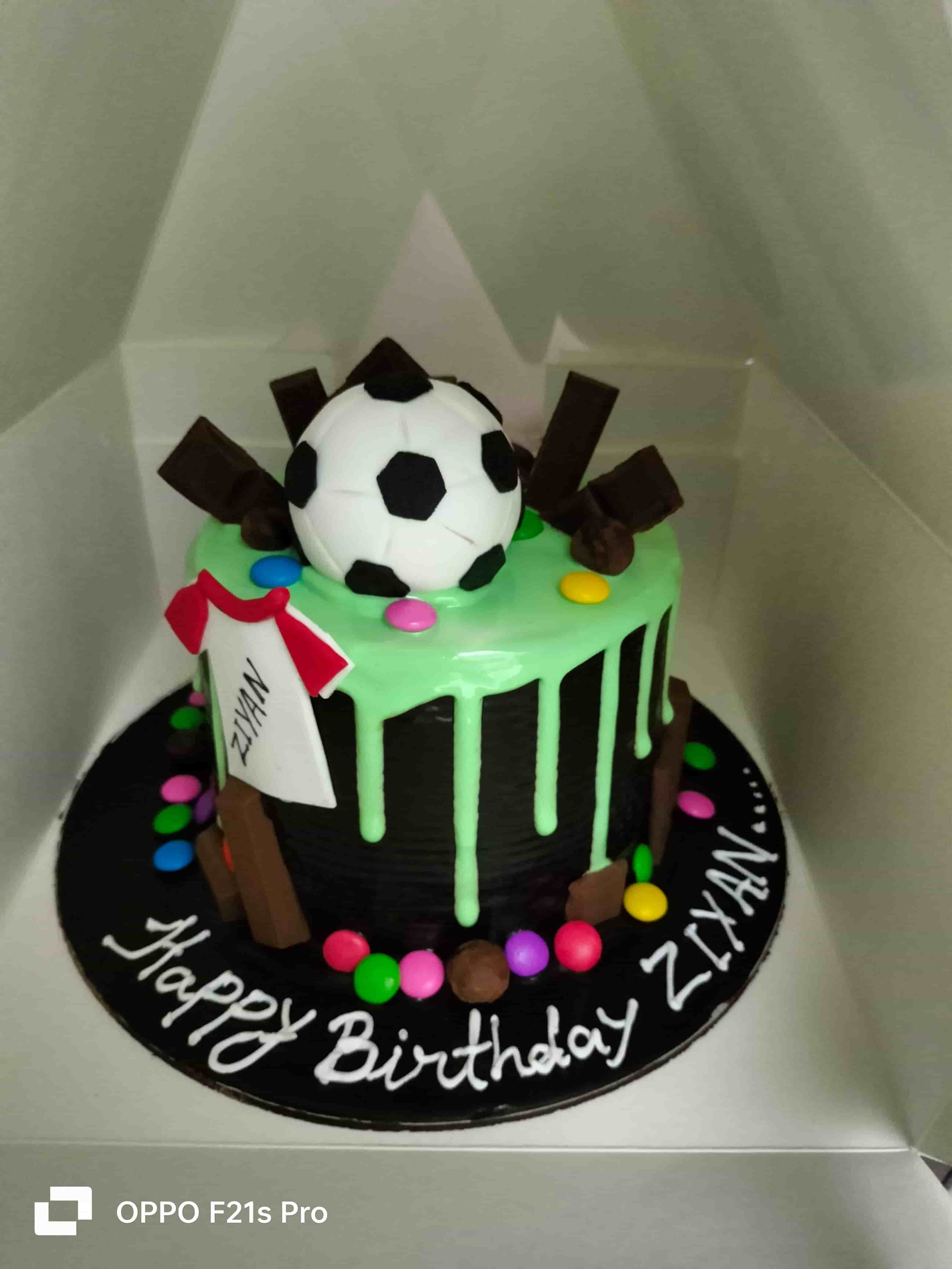 Chocolate Football Theme Birthday Cake