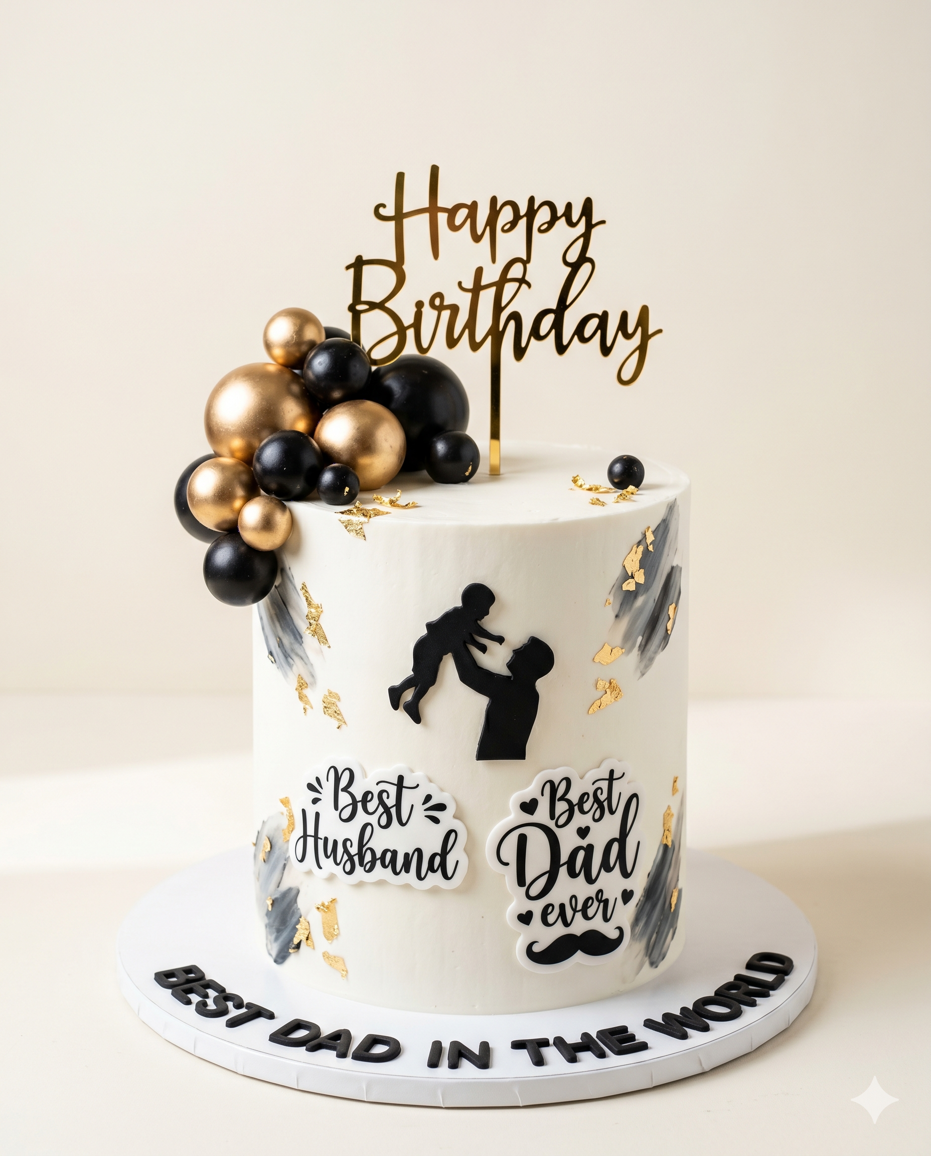 Chocolate Best Dad Ever Tall Birthday Cake