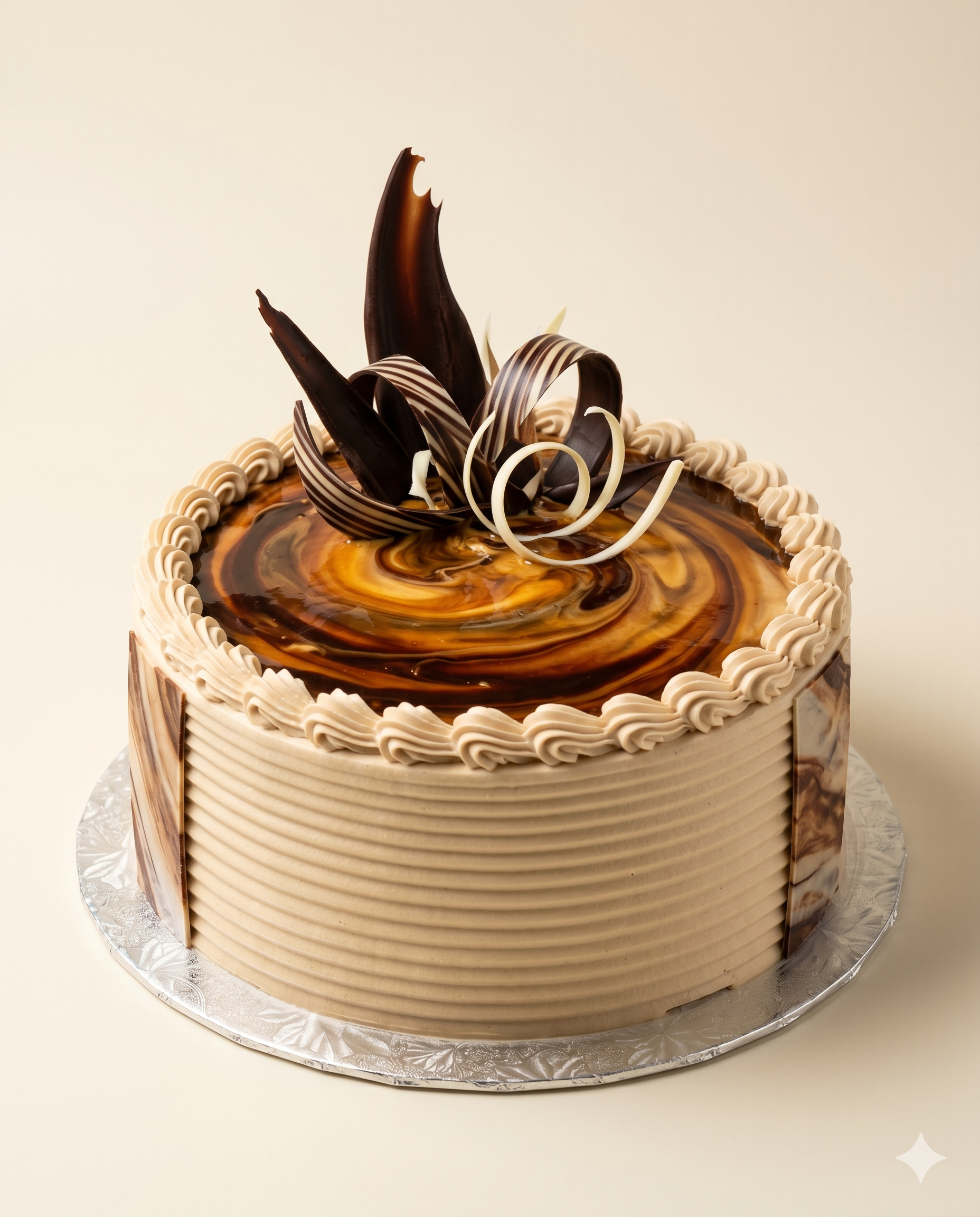 Coffee Round Cake with Chocolate Swirl 1kg