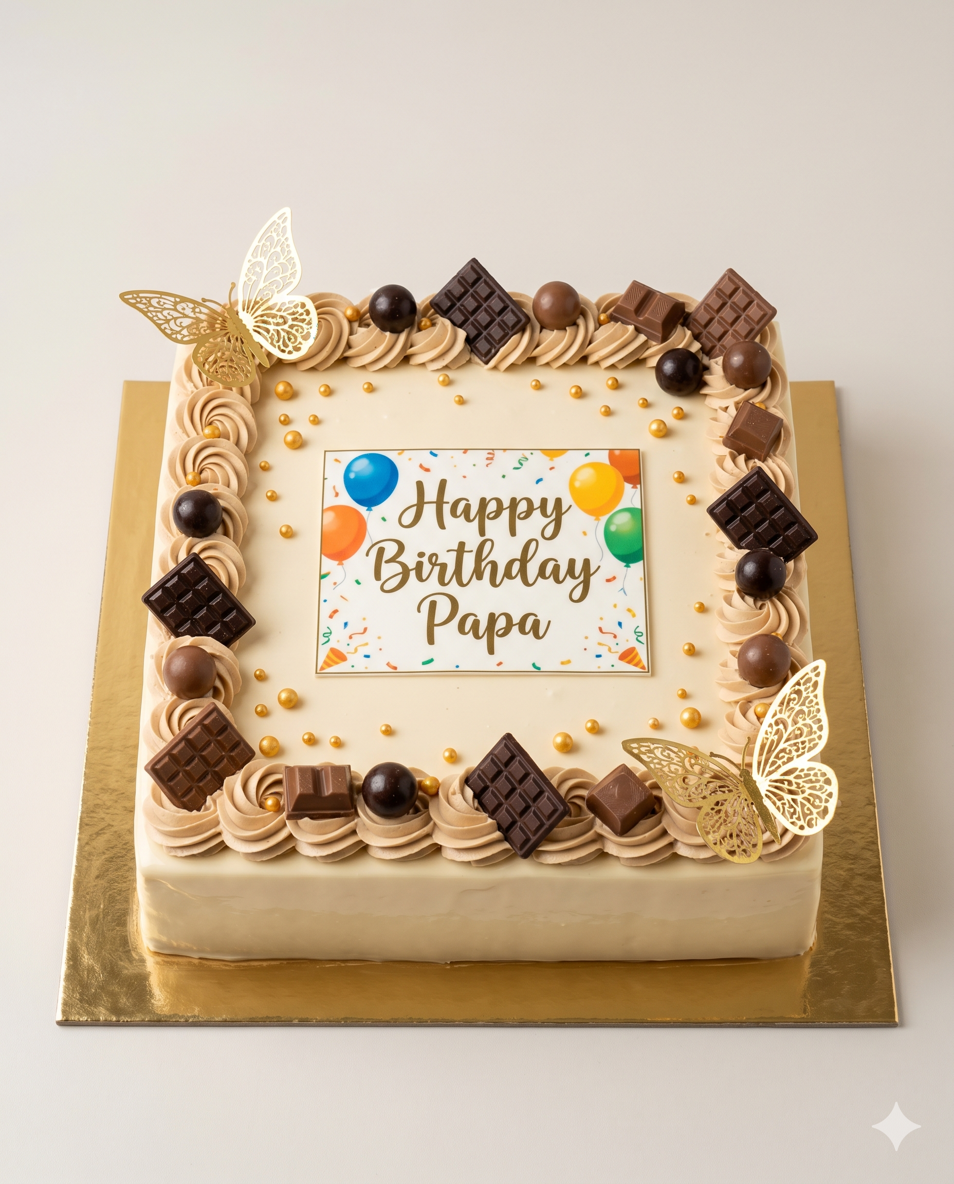 Happy Birthday Papa Coffee Chocolate Cake