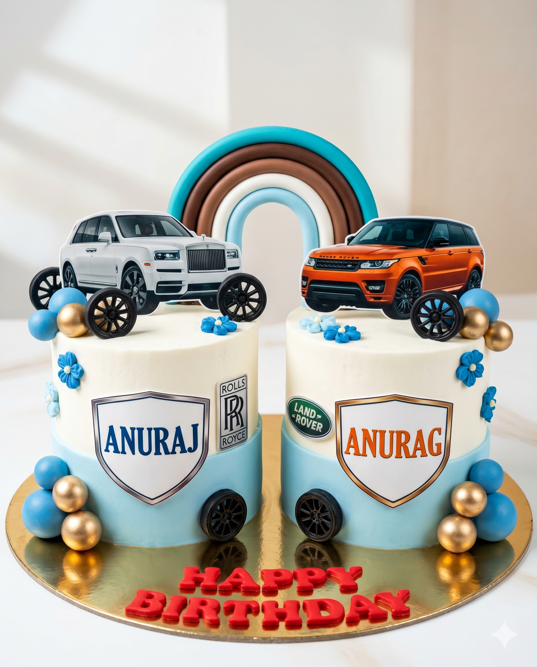 Luxury SUV Twin Cylinder Birthday Cake